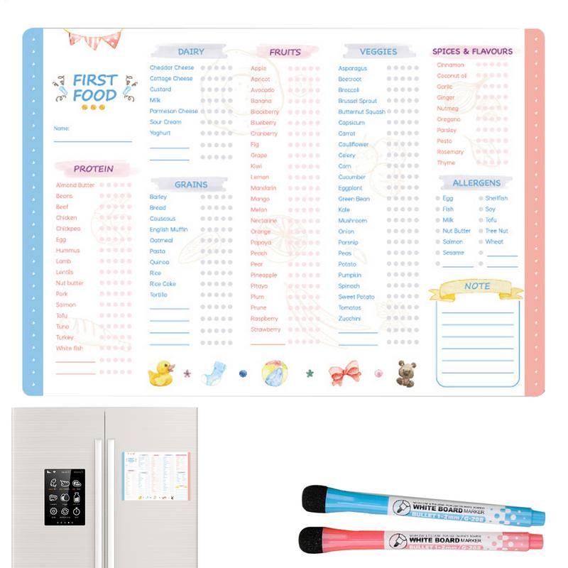 Baby Food Journal - Liste de contrôle des premiers aliments
