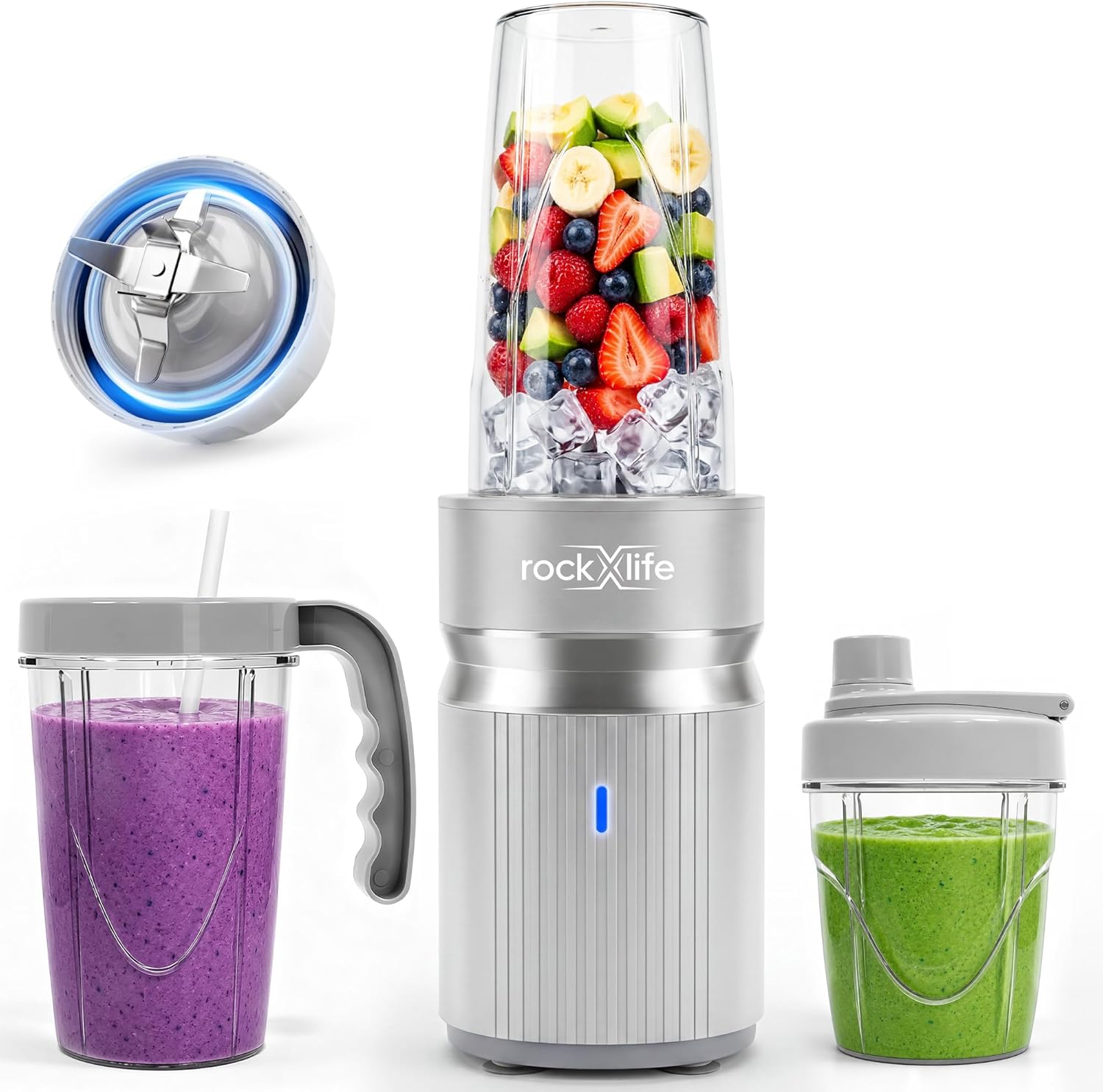 Baby Food With Protein - Mixeur portable polyvalent 1000W pour smoothies,