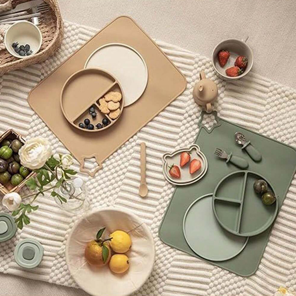 Baby Food Restaurant - Napperon Simple en Silicone, 1 pièce,