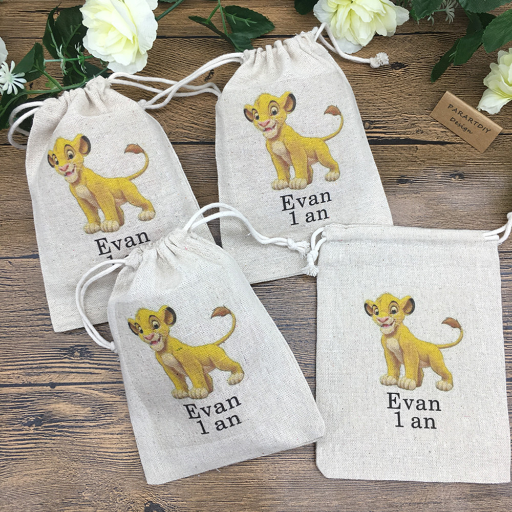 Baby Food Bag - Sacs cadeaux de remerciement personnalisés, lion