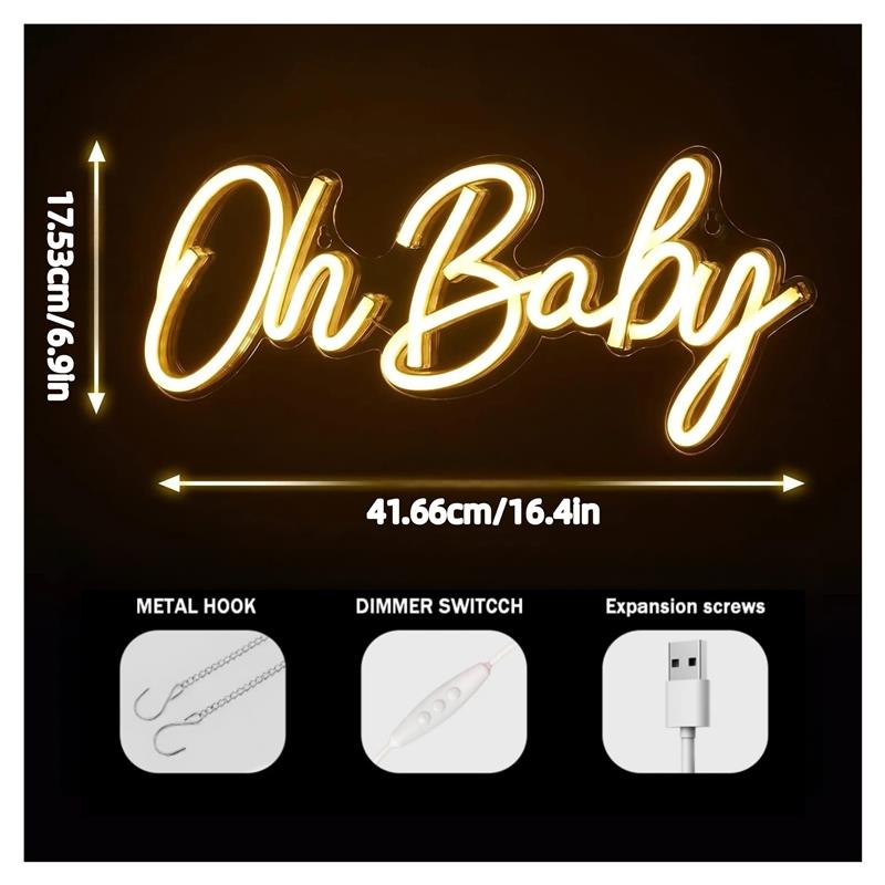 Panneaux néon Oh Baby pour déc - Baby Food Restaurant avis et prix